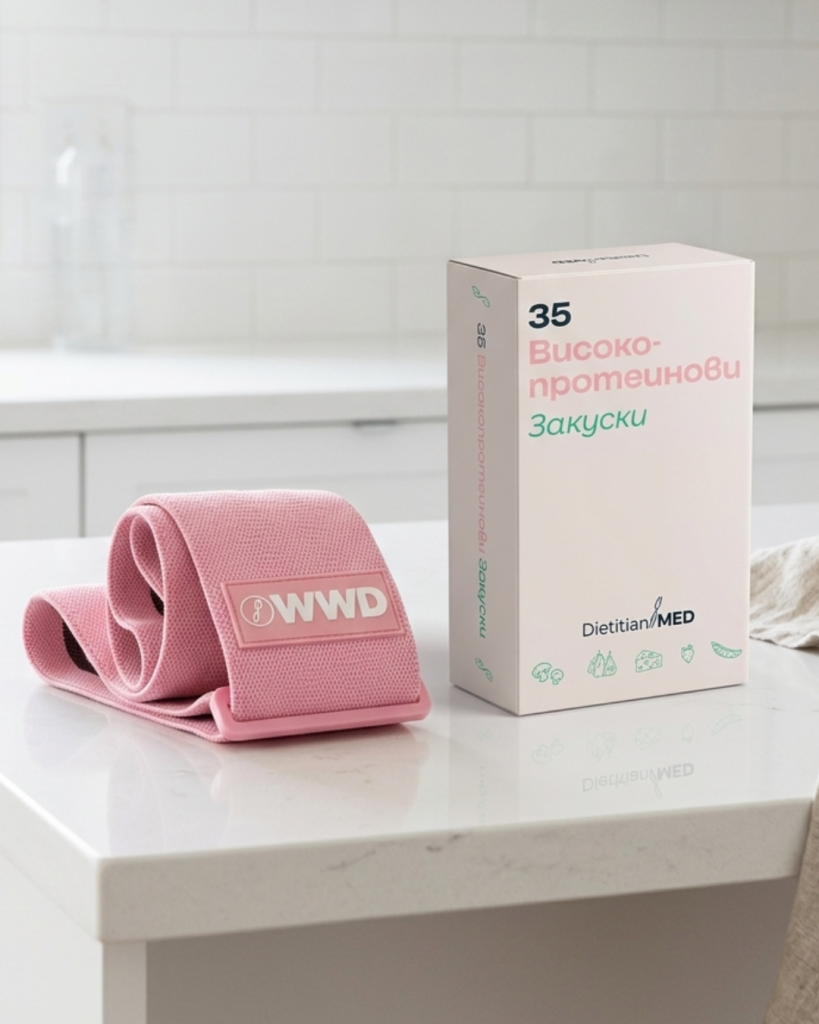 Комплект тренировъчен ластик + карти с рецепти